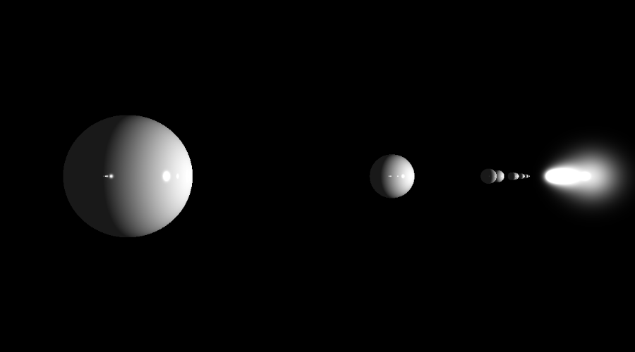 Diagram illustrating a recursive reflection ray bouncing off a surface.