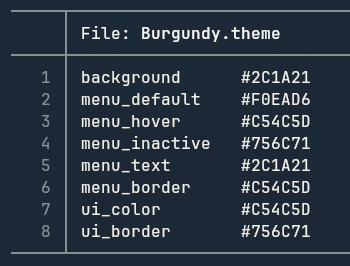 Example showing different color themes applied to the UI.